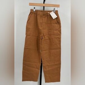 Quince Linen Pants Golden Brown Xs